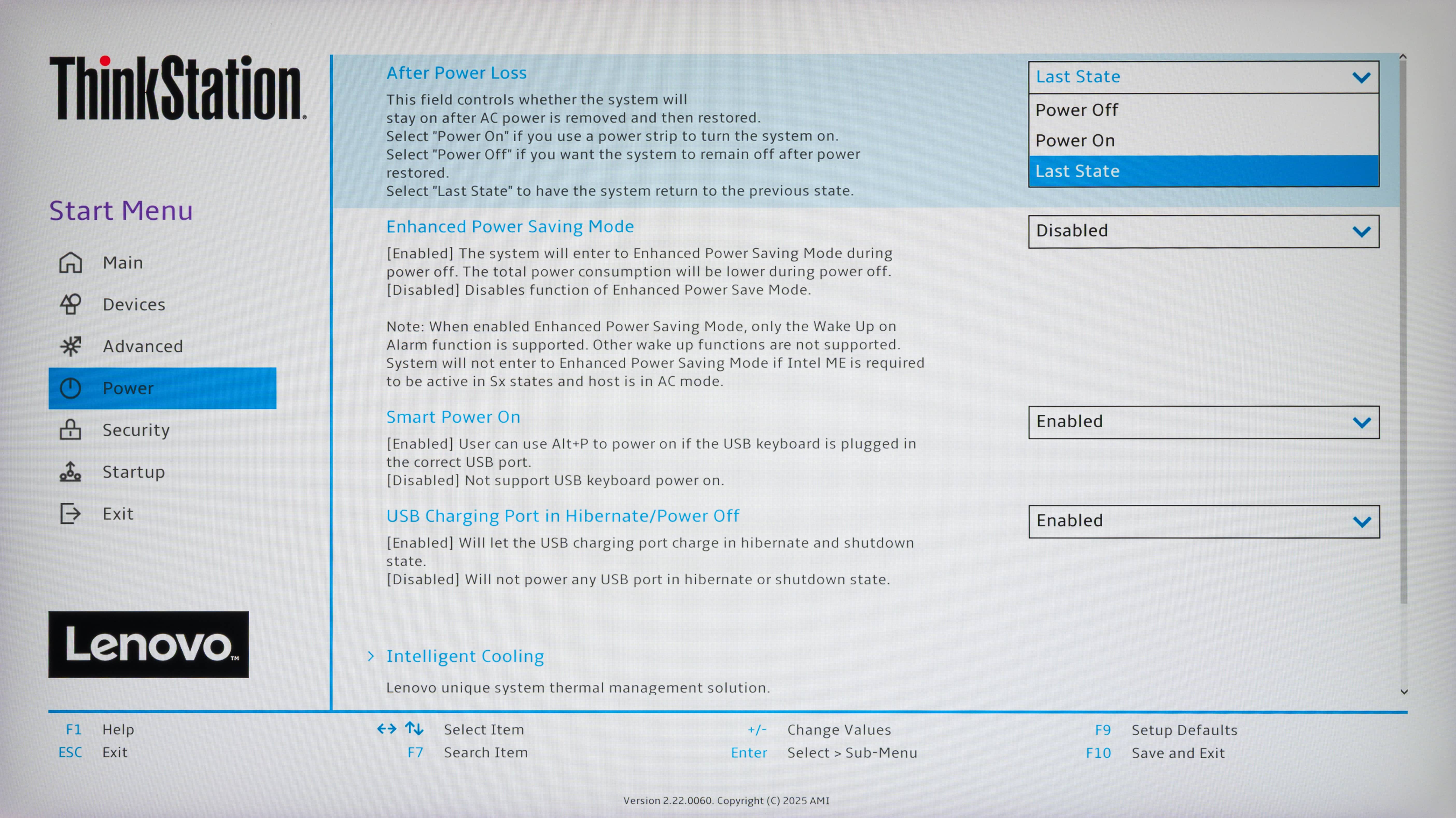 After Power Loss选项 After Power Loss选项