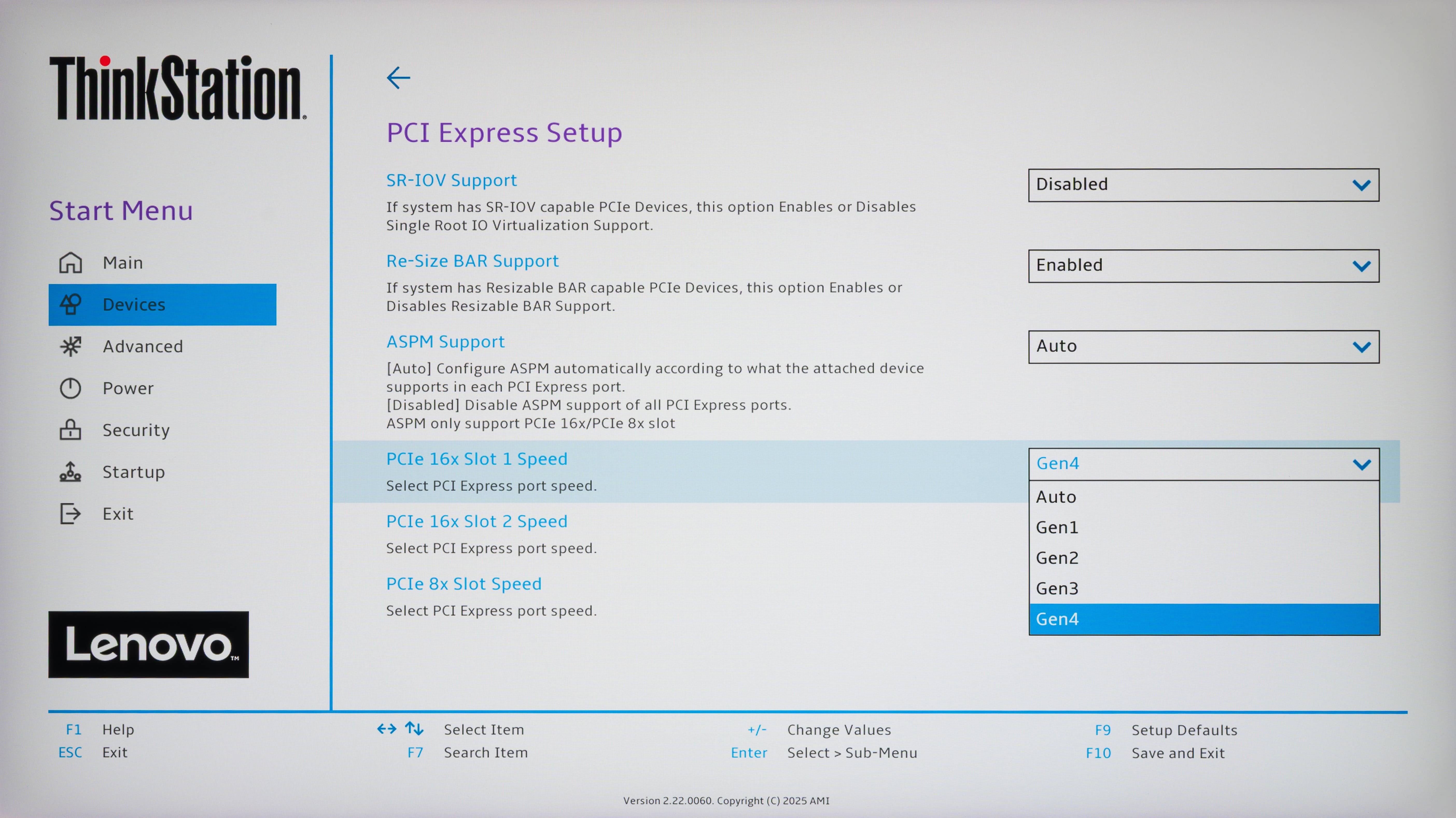 PCI Express Setup子菜单 PCI Express Setup子菜单