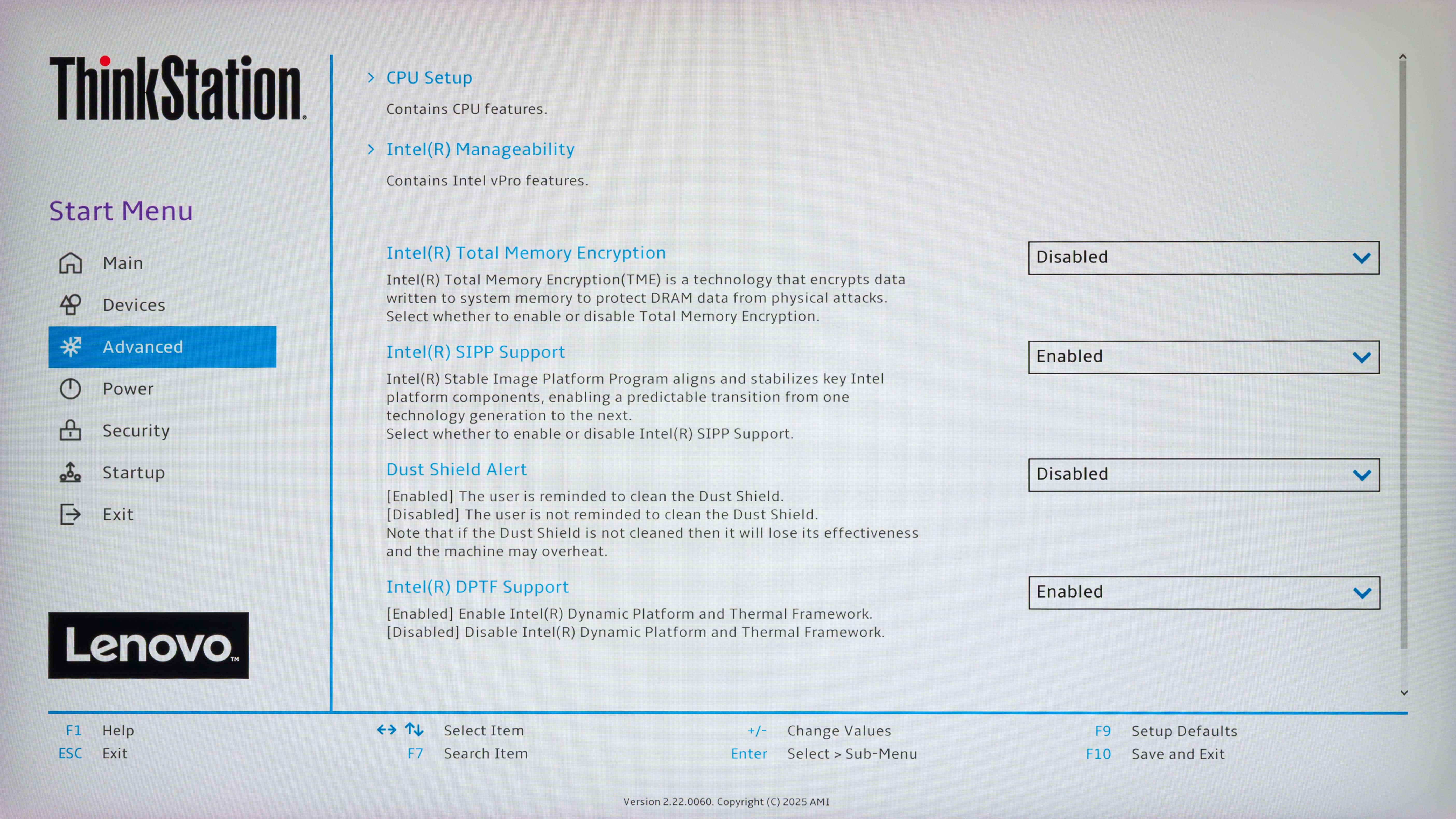 Advanced主菜单 Advanced主菜单